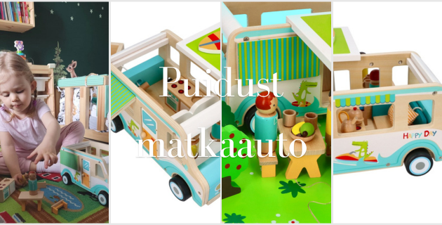 suur puidust matkaauto lastele