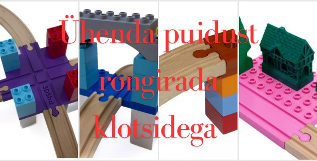 puidust rongiraja lisad adapterid sobivad Lego Duplo klotsidega
