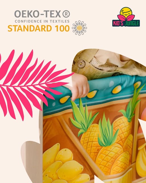 sertifitseeritud OEKO-TEX® Standard 100 järgi , tagades ohutuse isegi kõige väiksematele lastele ja vastupidavuse igapäevasel kasutamisel.